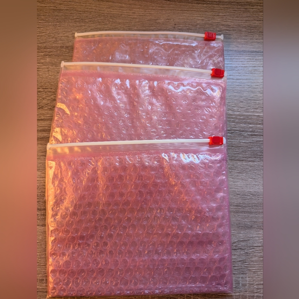 Three Glossier Pink Pouches, Cosmetic, Beauty Bags from Original Owner, Storage